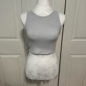 H&M Light Blue Fitted Crop Tank Top